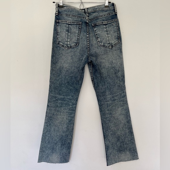 Sold☀️Rag & Bone Nina High-Rise Ankle Flare Jeans in Pearl - Picture 9 of 16